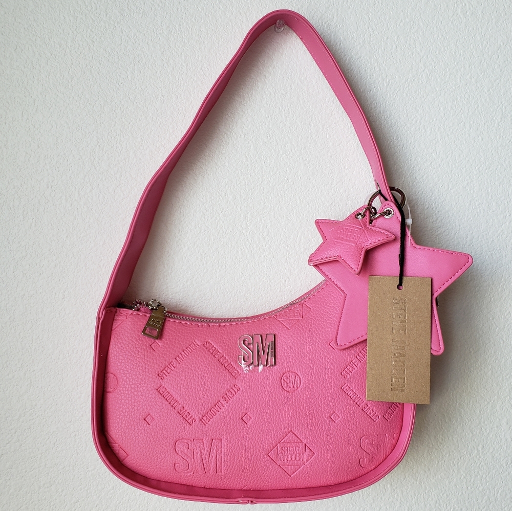 Steve Madden Shoulder Bag Barbie Pink Star Bag Charms Coquette Girly Y2k
